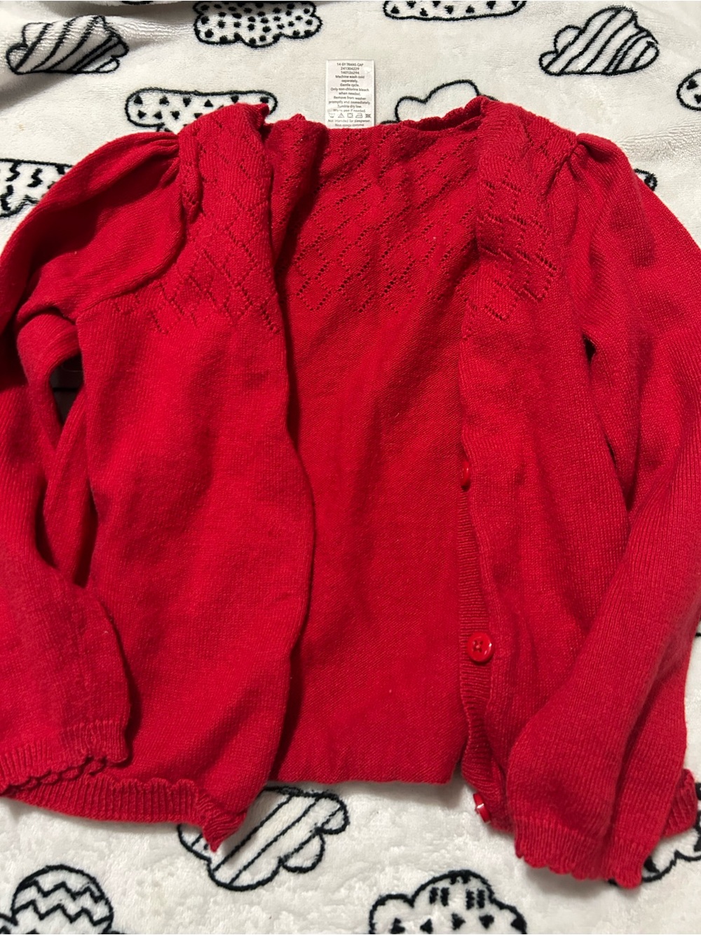 Classic Red Button Cardigan Sweater